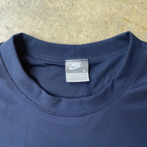 Vintage Y2K Nike Silver Tag Small Swoosh Stitched Blue Jersey Shirt - Large - Picture 4 of 4